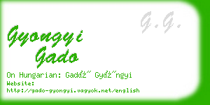 gyongyi gado business card