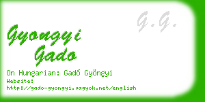 gyongyi gado business card